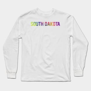 South Dakota Tie Dye Jersey Letter Long Sleeve T-Shirt